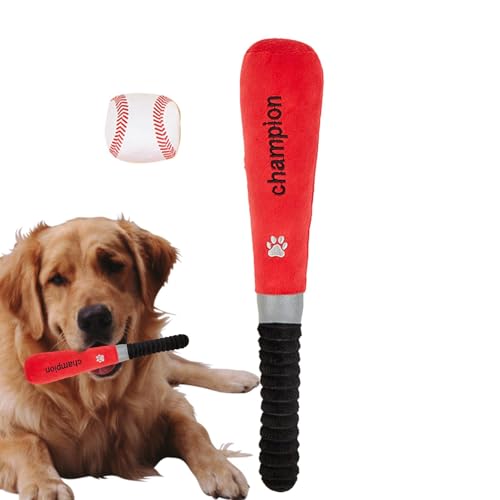 Eventerde Hunde-Plüschtier, Hunde-Quietschspielzeug | Eingebautes quietschendes Katzen- und Hunde-Baseballschlägerspielzeug - Kauspielzeug zum Zahnen von Welpen, Spielzeug zum Zahnen von Welpen, Eventerde Hunde-Plüschtier, Hunde-Quietschspielzeug | Eingebautes quietschendes Katzen- und Hunde-Baseballschlägerspielzeug - Kauspielzeug zum Zahnen von Welpen, Spielzeug zum Zahnen von Welpen, von Eventerde