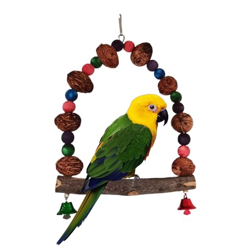 Eventerde Natürliche Vogel Sitzstangen | Natursitzstangen Aus Holz Für Vogelkäfige - Spielbereich Ständer Spielzeug Zubehör Mit Rattankugel Für Innen- Und Außenbereich Sowie Fensterplatzierung von Eventerde