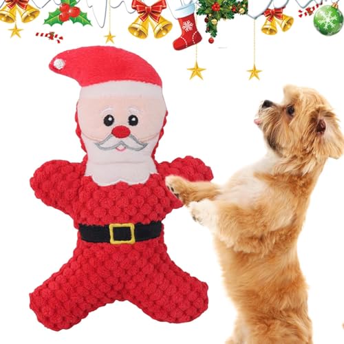Eventerde Weihnachts-Hundespielzeug - Süßes quietschendes Hundespielzeug | Niedliches, quietschendes Hundespielzeug, ausgestopftes Welpen-Kauspielzeug, weihnachtliches, langlebiges Kau- und von Eventerde