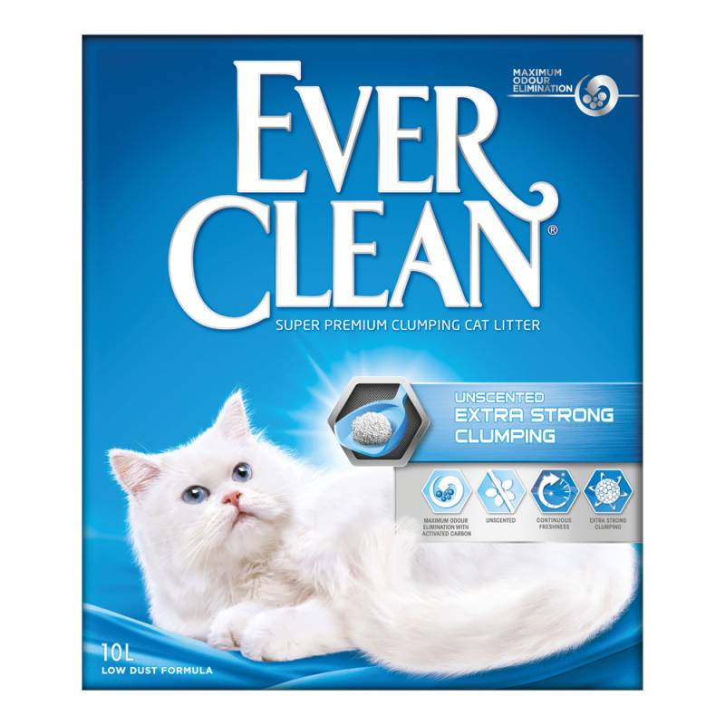 2-fach zooPunkte auf 10 l Ever Clean® Katzenstreu - Extra Strong Parfümfrei von Ever Clean