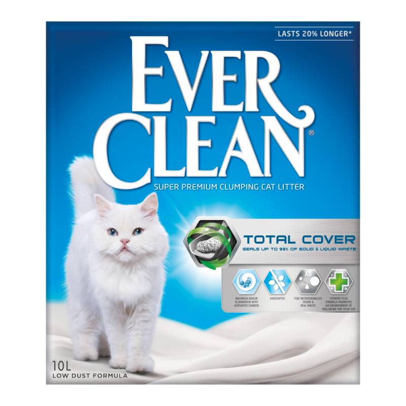 Ever Clean® Total Cover Klumpstreu Parfümfrei - Sparpaket: 2 x 10 l von Ever Clean