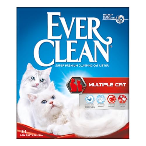 Ever Clean Katzenstreu, mehrere Katzen, duftend für lang anhaltende Frische, unschlagbare Klumpenstärke, 10 l von Ever Clean