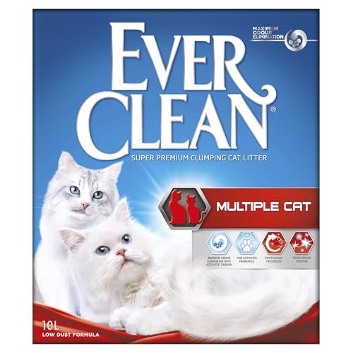 Ever Clean Katzenstreu, mehrere Katzen, duftend für lang anhaltende Frische, unschlagbare Klumpenstärke, 10 l von Ever Clean