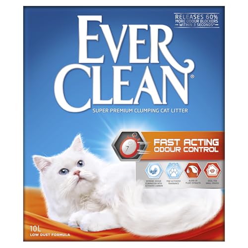 Ever Clean Katzenstreu mit schnellwirkender Geruchsbekämpfung, 10 Liter, mit Duftstoffen von Ever Clean