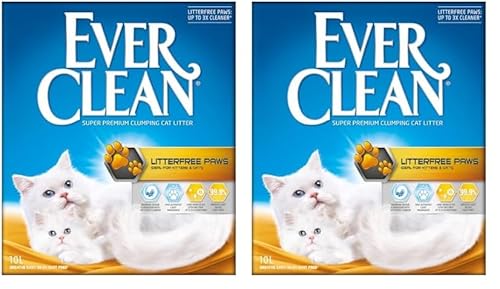 Ever Clean Litterfree Paws - Katzenstreu, 10 Liter, mit Duftstoffen (Packung mit 2) von Ever Clean