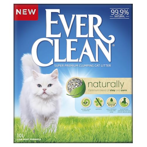 Ever Clean Natürlich – 99,9% natürliches klumpendes Katzenstreu mit Einer optimalen Mischung aus Ton und Mais von Ever Clean