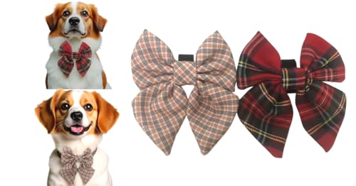 Festliche Fliege für Hunde, Haustierhalsband, abnehmbar, kariert, Größe M Festliche Fliege für Hunde, Haustierhalsband, abnehmbar, kariert, Größe M von Everything Chic