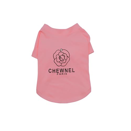Modisches Designer-T-Shirt für kleine Hunde, Hunde-T-Shirt, luxuriöses Hunde-Tanktop, stilvolles T-Shirt für kleine Hunde, Premium-Tank-Top, bequeme T-Shirts, rosa Kännchen, Größe S Modisches Designer-T-Shirt für kleine Hunde, Hunde-T-Shirt, luxuriöses Hunde-Tanktop, stilvolles T-Shirt für kleine Hunde, Premium-Tank-Top, bequeme T-Shirts, rosa Kännchen, Größe S von Everything Chic