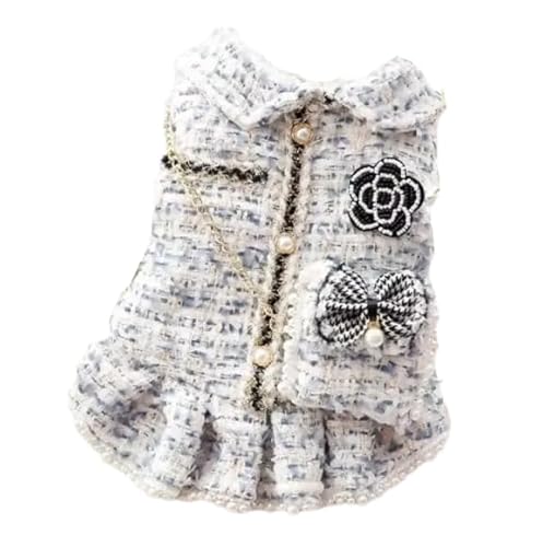 Tweed-Prinzessinnen-Hundekleid, süßes Haustierkleidung, Outfit für kleine Hunde, Blau, Größe L Tweed-Prinzessinnen-Hundekleid, süßes Haustierkleidung, Outfit für kleine Hunde, Blau, Größe L von Everything Chic