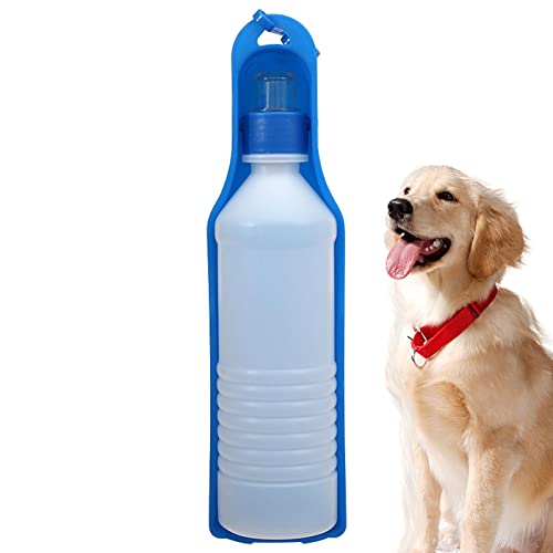 Dog Walking Reiseflasche - Haustiere Reisen Hund Wasserflasche - Tragbare auslaufsichere Trinkschale für Haustiere im Freien, Hundespaziergang Zubehör für Wandern und Campingausflüge, Katzen Kaninchen von EviKoo