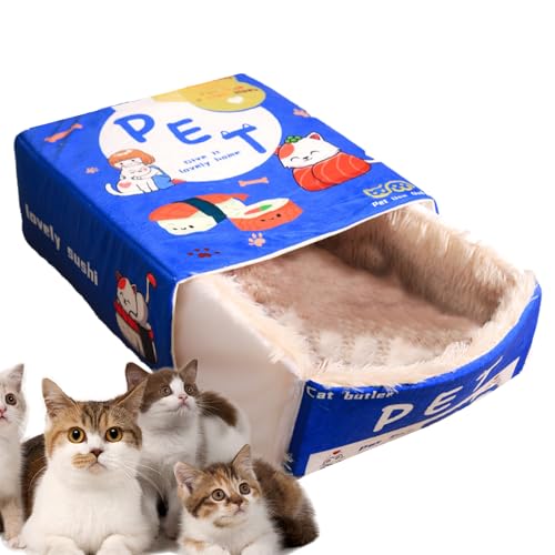 EviKoo Weiches, herausziehbares Katzenbett mit Reißverschluss, gemütlich, waschbar, rechteckig, Snackform, wärmendes Katzenbett, waschbar, ausziehbar, warm, weich, abnehmbar, für den Innenbereich EviKoo Weiches, herausziehbares Katzenbett mit Reißverschluss, gemütlich, waschbar, rechteckig, Snackform, wärmendes Katzenbett, waschbar, ausziehbar, warm, weich, abnehmbar, für den Innenbereich von EviKoo