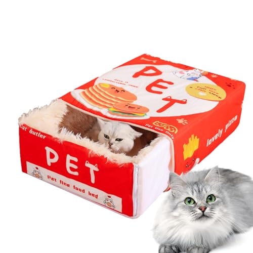 EviKoo Weiches, herausziehbares Katzenbett mit Reißverschluss, gemütlich, waschbar, rechteckig, Snackform, wärmendes Katzenbett, waschbar, ausziehbar, warm, weich, abnehmbar, für den Innenbereich EviKoo Weiches, herausziehbares Katzenbett mit Reißverschluss, gemütlich, waschbar, rechteckig, Snackform, wärmendes Katzenbett, waschbar, ausziehbar, warm, weich, abnehmbar, für den Innenbereich von EviKoo