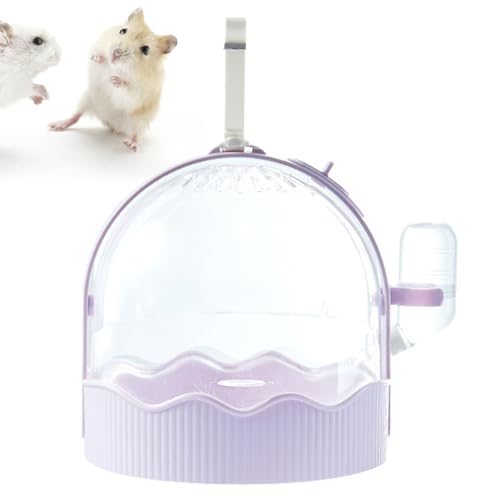 Hamster-Tragetasche | Tragbare Kleintier-Tragetasche mit Wasserflasche | Atmungsaktive Hamstertasche für Eichhörnchen Hamster Outdoor Carrier von EviKoo