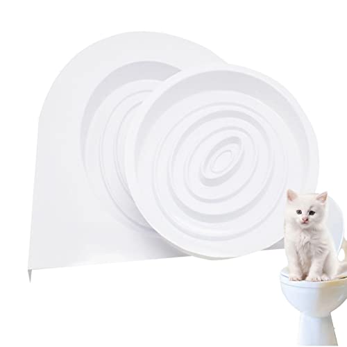Katze Toilettenschüssel | Wiederverwendbare Kitten Töpfchen Training Syste - Tiertoilette Heimtrainer für Katze Lage, die Katze auf die Toilette alleine zu lehren Evikoo von EviKoo
