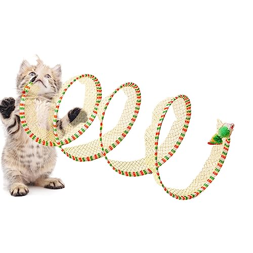 Katzentunnel Spielzeug | Haustier-Spielzeug-Tunnel für interaktives Vergnügen,Tragbares interaktives Abenteuer-Tunnelspielzeug für Haustiere, interaktive Katzenfedern Spielzeug für Katzen, Hunde, von EviKoo