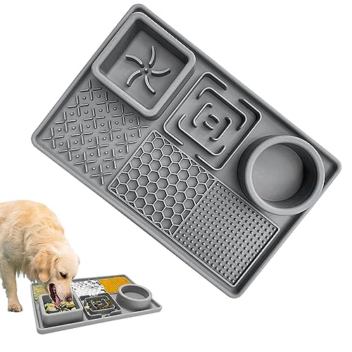 Leckpads für Hunde, Haustier-Futterstation mit Saugnapf, Leckpads für Haustiere mit Silikonmaterial, weiche und wiederverwendbare Futter-Leckpads für Hunde und Katzen von EviKoo