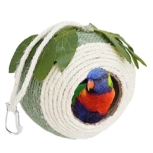 Parrot Coconut Shell Nest | Vogelhaus Hut | Tragbare Parakitenzuchthöhle, wiederverwendbare Vogelhaus aus natürlicher Kokosnussschale für Kühle, Spatz Evikoo von EviKoo