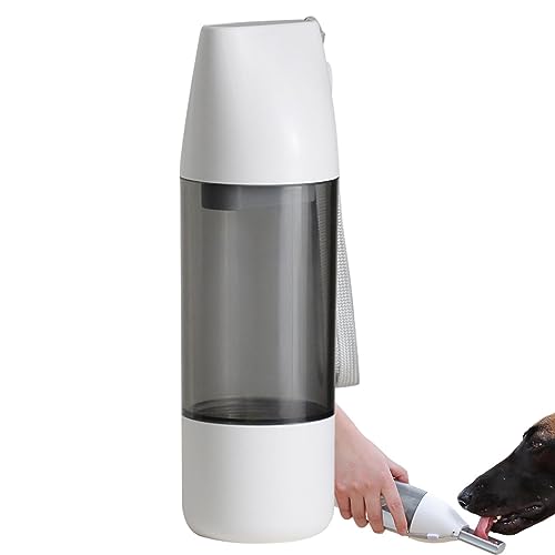 Tragbare Hunde-Futterflaschen | 2-in-1-Wasserflasche für Hunde | 350 ml Welpen-Wasserspender | auslaufsichere tragbare Wassernäpfe für Haustiere | Trink-Futterspender für Haustiere im Freien | Wandern von EviKoo