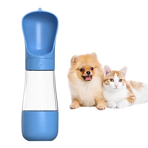 Tragbare Hundewasserflasche - 2 in 1 Wasserflasche für Haustiere,Trinken und Essen Welpenzuführung zum Wandern, auslaufsicheres Design Evikoo von EviKoo