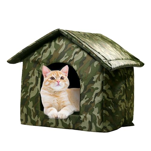 Wasserdichtes Haustierhaus, für den Außenbereich, regendicht, für Hunde und Katzen, zusammenklappbar, für den Außenbereich, Haustierhütte, Schlafhaus, Bett für Katzen, kleine Hunde Wasserdichtes Haustierhaus, für den Außenbereich, regendicht, für Hunde und Katzen, zusammenklappbar, für den Außenbereich, Haustierhütte, Schlafhaus, Bett für Katzen, kleine Hunde von EviKoo