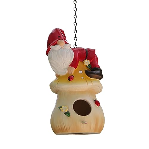 Weihnachts-Vogelhäuser | Pilz-Zwerg zum Aufhängen für draußen – Wildvogelhaus, dekoratives Haustier-Hütte, Used-Look, Harz-Vogelhaus für Weihnachtsfeiertagsdekoration Evikoo Weihnachts-Vogelhäuser | Pilz-Zwerg zum Aufhängen für draußen – Wildvogelhaus, dekoratives Haustier-Hütte, Used-Look, Harz-Vogelhaus für Weihnachtsfeiertagsdekoration Evikoo von EviKoo