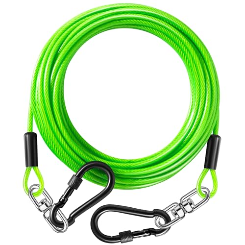 Hundeleine, 3 m - 227 kg, robuste Hundeleine und Haltegurt für den Hof mit Drehhaken, für kleine und große Hunde, rostbeständig, kaufest, für Outdoor-Camping, Grün, 3 m Hundeleine, 3 m - 227 kg, robuste Hundeleine und Haltegurt für den Hof mit Drehhaken, für kleine und große Hunde, rostbeständig, kaufest, für Outdoor-Camping, Grün, 3 m von Evilplan