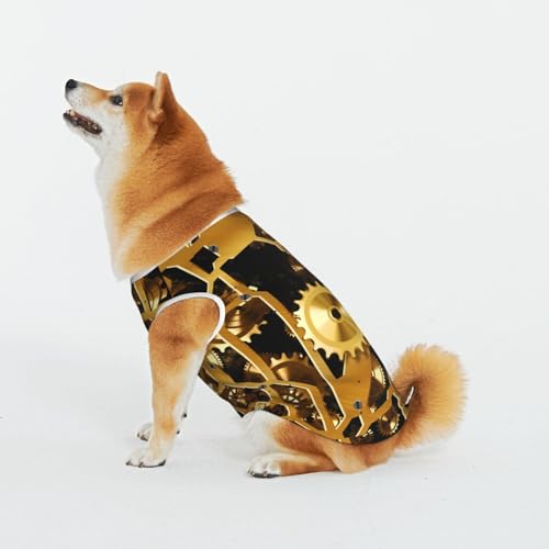 Clock Gear Haustier Katze Hund Shirt Baumwolle T-Shirt Haustier Weihnachten Pullover Weich Bequem Baumwolle Pyjama Haustier Katze Junge Hund Dress Up Kostüme von Evius