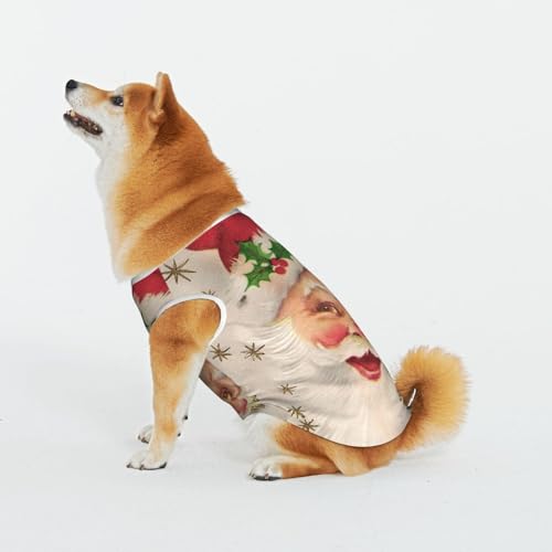 Frohe Weihnachten Haustier Katze Hund Shirt Baumwolle T-Shirt Haustier Weihnachten Pullover Weich Bequem Baumwolle Pyjama Haustier Katze Junge Hund Dress Up Kostüme von Evius