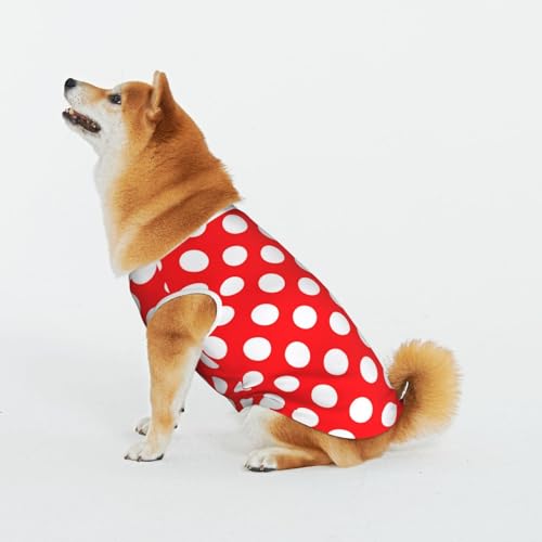 Nette Polka Dot Haustier Katze Hund Shirt Baumwolle T-Shirt Haustier Weihnachten Pullover Weich Bequem Baumwolle Pyjama Haustier Katze Junge Hund Dress Up Kostüme von Evius