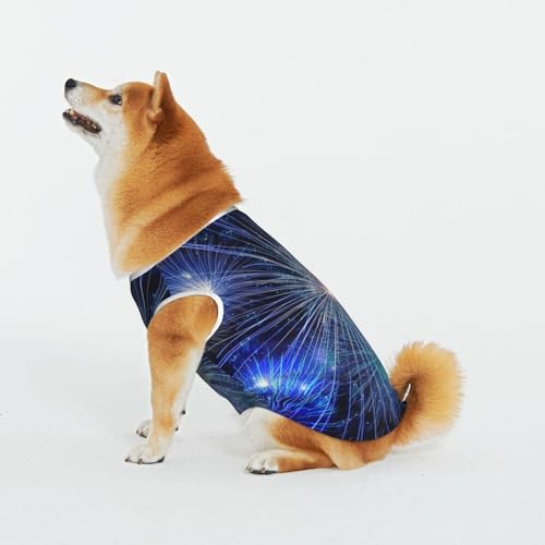 Neujahr Pyrotechnik Haustier Katze Hund Shirt Baumwolle T-Shirt Haustier Weihnachten Pullover Weich Bequem Baumwolle Pyjama Haustier Katze Junge Hund Dress Up Kostüme von Evius