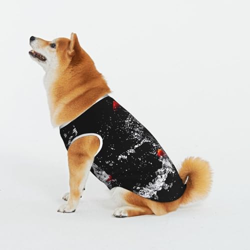 Paprika Water Splashes Pet Cat Dog Shirt Cotton T-Shirt Pet Christmas Pullover Soft Comfortable Cotton Pajamas Pet Cat Young Dog Dress Up Costumes von Evius