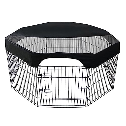 Evvmnaks Schutzdecke aus schwarzem Stoff für Haustiere, für Welpen, Katzen, Zaun, Käfig, 51 cm von Evvmnaks