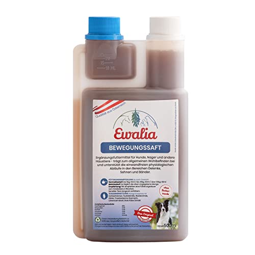 NEU! EWALIA Bewegungssaft für Hunde - Für lebensfrohe Vierbeiner voller Energie und Bewegungsfreude, mit Tierärzten entwickelt, 100% Natur pur, frei von Zusätzen - 500ml von Ewalia