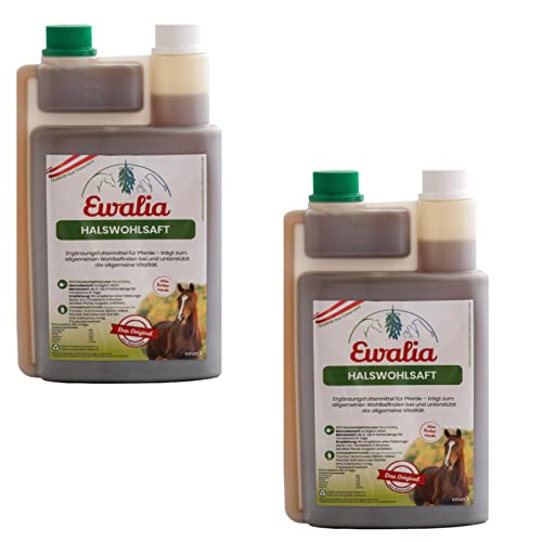 Ewalia Halswohlsaft für Pferde - Doppelpack- 2 x 1 L von Ewalia