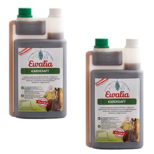 Ewalia Kardesaft | Doppelpack | 2 x 1000ml | Ergänzungsfuttermittel für Pferde | Kann zur Regeneration bei Pferden eingesetzt werden | Flüssig in Dosierflasche von Ewalia