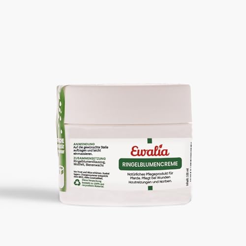 Ewalia NEU Ringelblumencreme für Pferde - Sanfte Pflege für strahlende Hautgesundheit, mit Tierärzten entwickelt, 100% Natur pur, frei von Zusätzen, zertifizierte Inhaltsstoffe - 100ml von Ewalia
