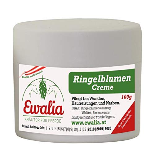 Ewalia Ringelblumen Creme, Calendula Salbe, 100g bei bei Wunden, Hautreizungen Narben von Ewalia