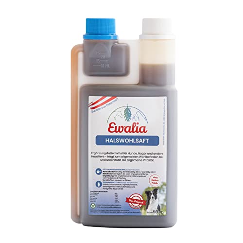NEU! EWALIA Halswohlsaft für Hunde: Natürliche Atemwegskur - Beruhigend und wohltuend - Entwickelt mit Tierärzten, 100% Natur pur, ohne Zusätze - 500ml NEU! EWALIA Halswohlsaft für Hunde: Natürliche Atemwegskur - Beruhigend und wohltuend - Entwickelt mit Tierärzten, 100% Natur pur, ohne Zusätze - 500ml von Ewalia