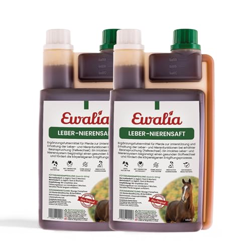 NEU! EWALIA Leber-Nierensaft - Vitalisierendes Ergänzungsfuttermittel für Pferde, Unterstützung für Leber und Nieren während des Fellwechsels, Natürliche Entgiftungshilfe, 100% Natur pur, 2x1 Liter NEU! EWALIA Leber-Nierensaft - Vitalisierendes Ergänzungsfuttermittel für Pferde, Unterstützung für Leber und Nieren während des Fellwechsels, Natürliche Entgiftungshilfe, 100% Natur pur, 2x1 Liter von Ewalia