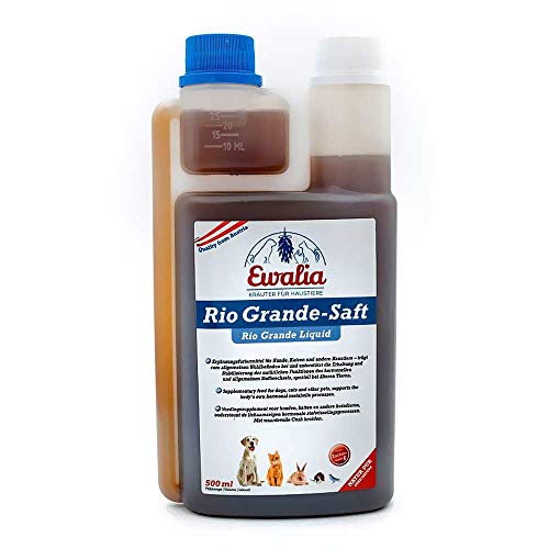 NEU! EWALIA Rio Grande-Saft für Hunde - Vitalität und harmonischer Stoffwechsel für Ihren treuen Begleiter im besten Alter - mit Tierärzten entwickelt, 100% Natur pur, frei von Zusätzen - 500ml von Ewalia