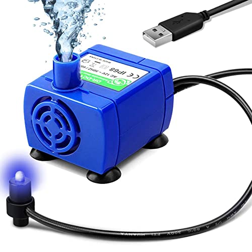 Ewilibe Trinkbrunnen Pumpe Ersatzpumpe mit LED für Katzen Wasserbrunnen Leise Wasserpumpe Katzentrinkbrunnen Ewilibe Trinkbrunnen Pumpe Ersatzpumpe mit LED für Katzen Wasserbrunnen Leise Wasserpumpe Katzentrinkbrunnen von Ewilibe