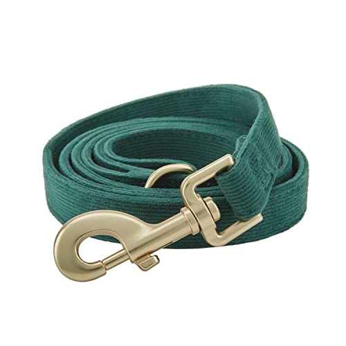 Ewinoom Weiche Baumwoll-Cord-Hundeleine mit goldfarbenem Metallverschluss für kleine, mittelgroße und große Hunde, flaschengrün, passendes Halsband separat erhältlich Ewinoom Weiche Baumwoll-Cord-Hundeleine mit goldfarbenem Metallverschluss für kleine, mittelgroße und große Hunde, flaschengrün, passendes Halsband separat erhältlich von Ewinoom