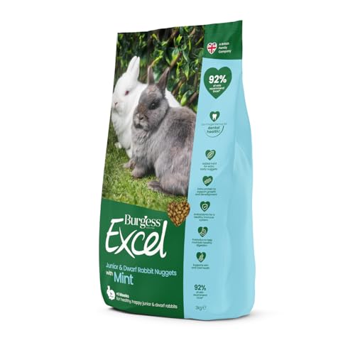 Burgess Excel Junior & Zwergkaninchen Nuggets mit Minze, 3kg von Excel