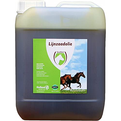 Excellent Linseed Leinöl - 5L - Pferd - Unterstützt das Verdauungssystem und die Darmtätigkeit des Pferdes - Geeignet für Pferde von Excellent