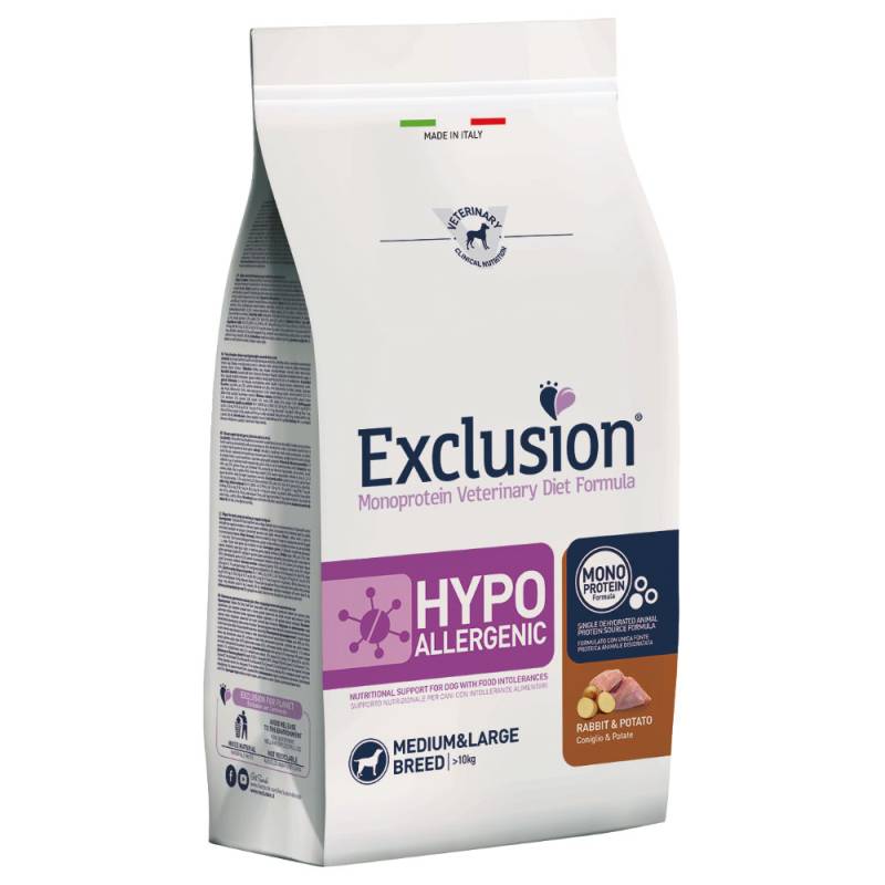 Exclusion Diet Hypoallergenic Medium/Large Adult mit Kaninchen & Kartoffel - 12 kg von Exclusion Diet