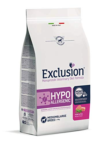 Exclusion Diet Hypoallergenic Medium/Large Breed Maiale e Piselli 2 kg cani von Exclusion