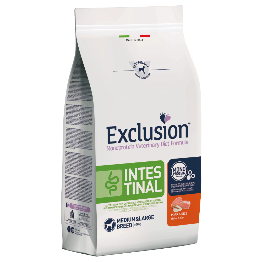 Exclusion Diet Intestinal Medium/Large Adult mit Schwein & Reis - 12 kg von Exclusion Diet