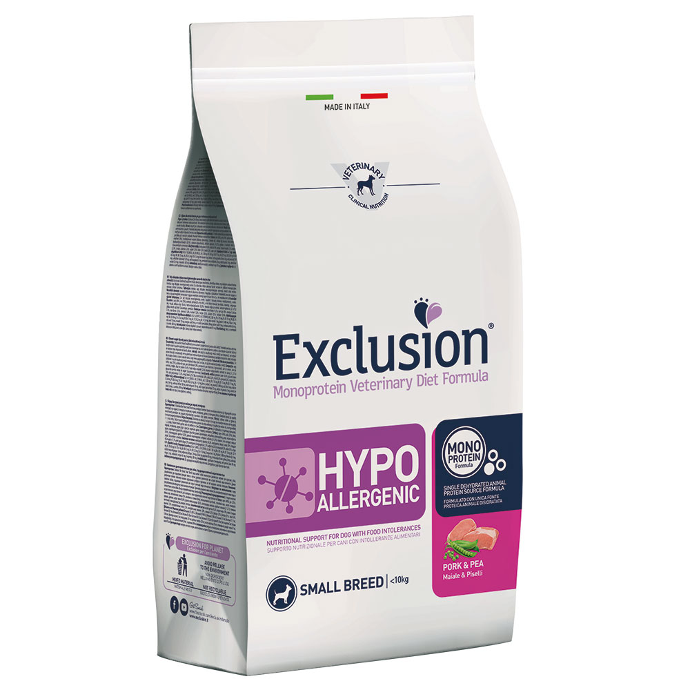 Exclusion Hypoallergenic Small Breed mit Schwein und Erbsen - 7 kg von Exclusion Diet