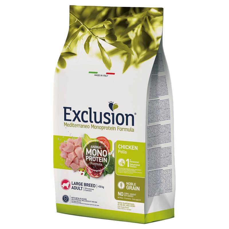 Exclusion Mediterraneo Adult Large mit Huhn - Sparpaket: 2 x 12 kg von Exclusion Mediterraneo