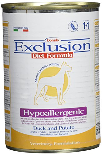 Exclusion Diet Hypoallergenic Ente und Kartoffel, 24er Pack (24 x 400 g) von Exclusion